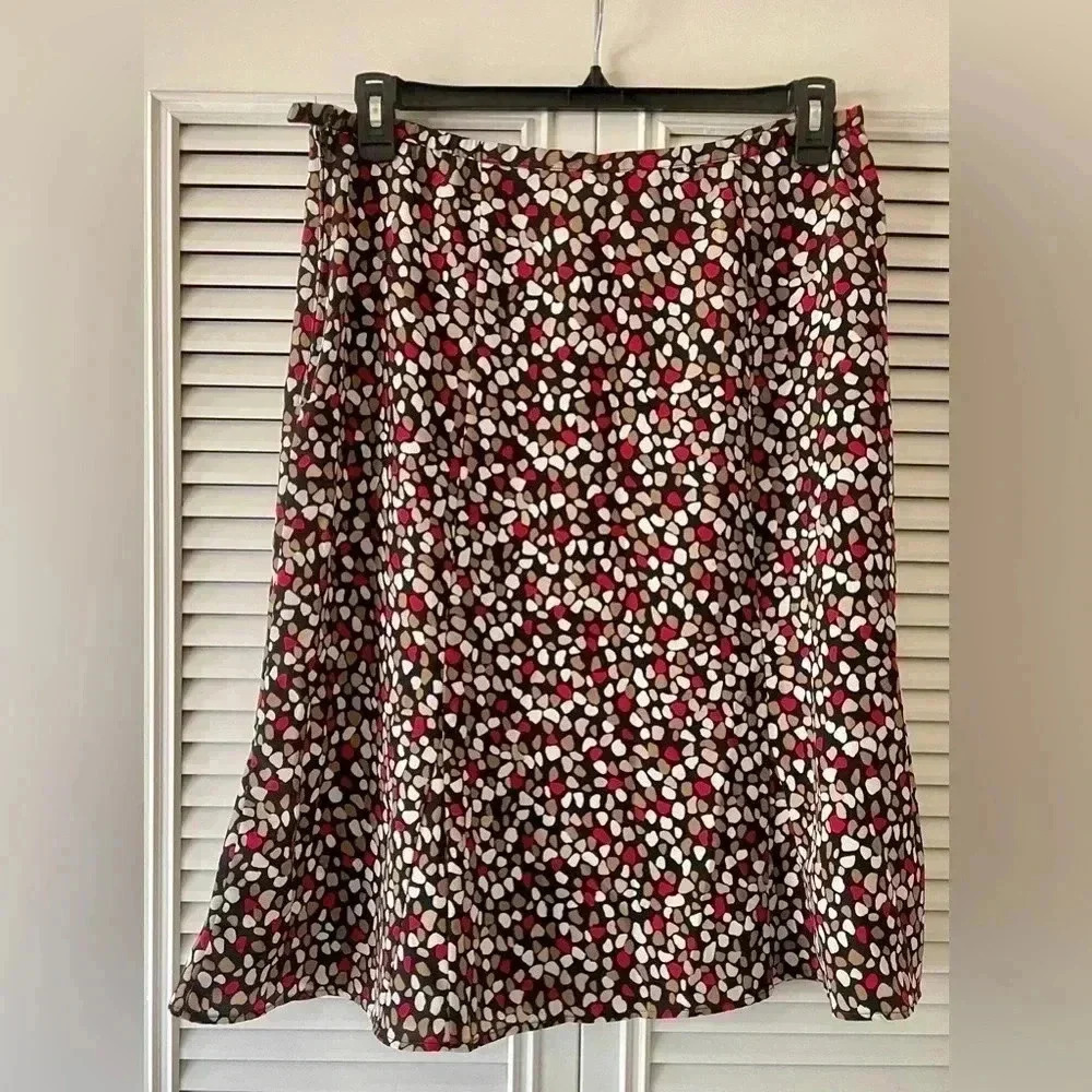 VTG Kathie Lee Womens Knee High Skirt Size 14 Pebble Pattern Unlined (B2)